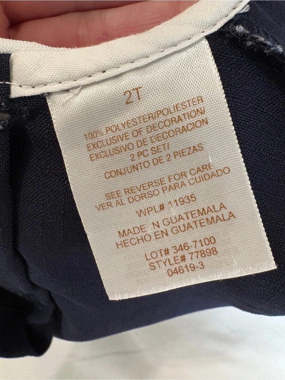 okie dokie Navy and White Sailor Dress with Gold Stars
